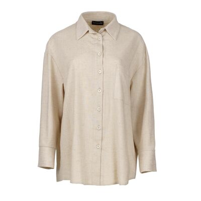 Chemise sable avec poche