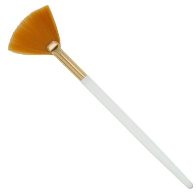 Fan mask brush, acrylic handle, fine Toray hair, length: 19 cm