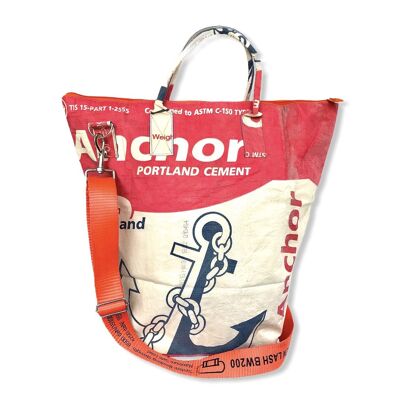 Beadbags Small universal bag/laundry bag made from recycled cement sack with offshore harness TJ10S anchor