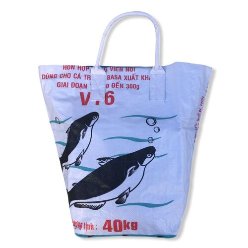 Beadbags Kleine Universaltasche / Wäschesack aus recycelten Reissack Ri9.2 Weiß