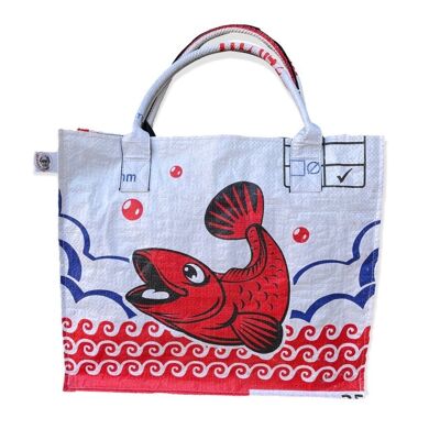 Beadbags Simple shopping bag made from recycled rice sack Ri94 -White 1