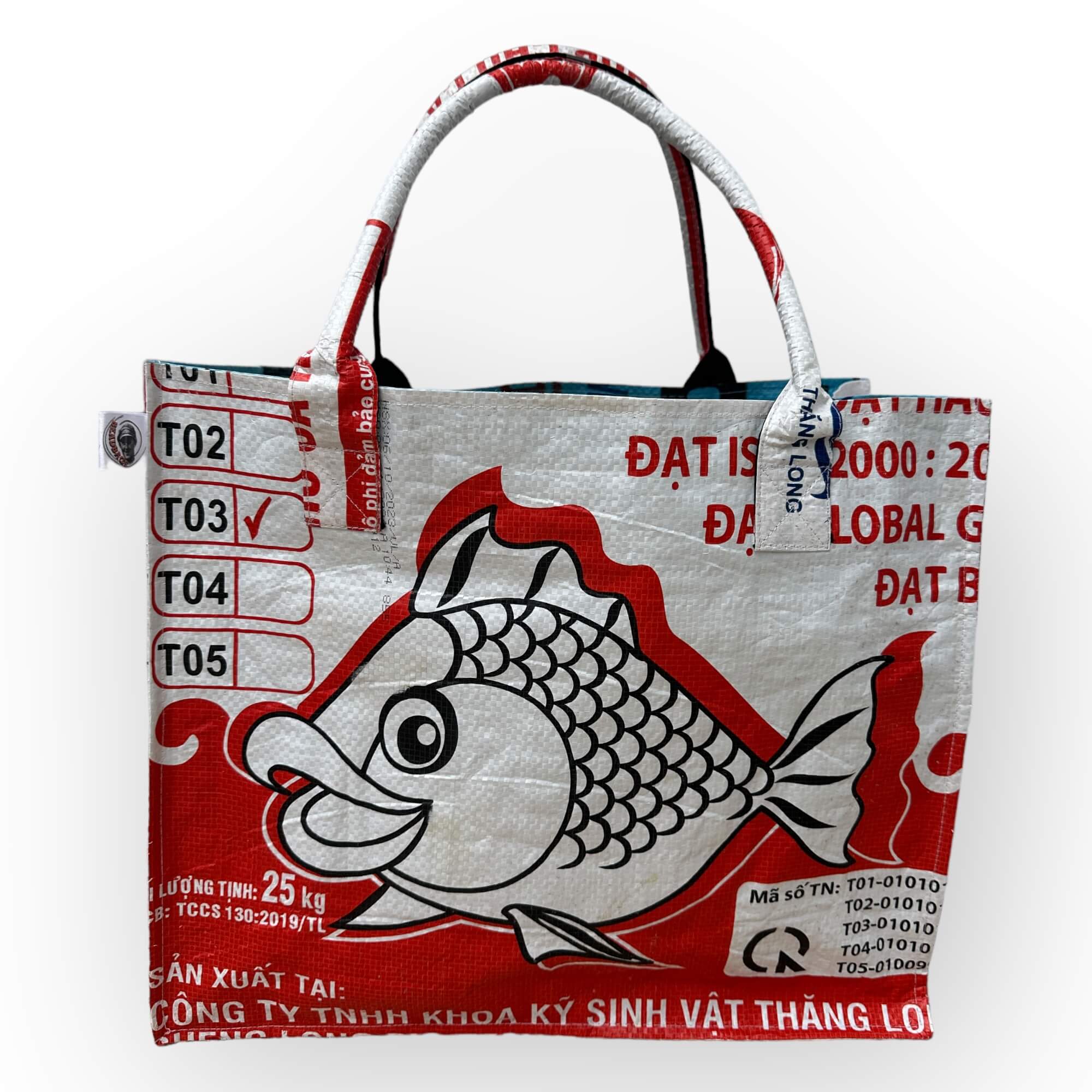 Beadbags Simple shopping bag made from recycled rice sack Ri94 -White 1