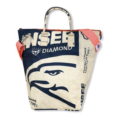 Beadbags grande borsa universale/borsa per il bucato realizzata in sacchetto di cemento riciclato con cinturino da mare TJ11L blu