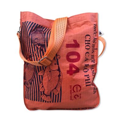 Borsa della spesa per il trasporto universale Beadbags realizzata con sacchi di riso riciclato con cinghie oceaniche TJ77 Orange