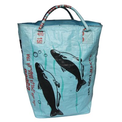 Beadbags Bolsa universal grande / bolsa de lavandería hecha de saco de arroz reciclado Ri8 azul claro