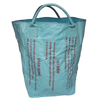 Beadbags Grand sac universel / sac à linge en sac de riz recyclé Ri8 bleu clair 2