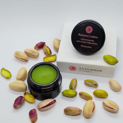 Volumizing lip balm with Hyaluronic Acid particles - Pistachio aroma