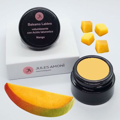 Volumizing lip balm with Hyaluronic Acid particles - Mango aroma