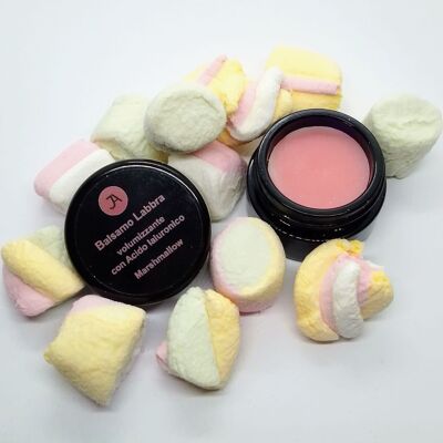 Volumizing lip balm with Hyaluronic Acid particles - Marshmallow aroma