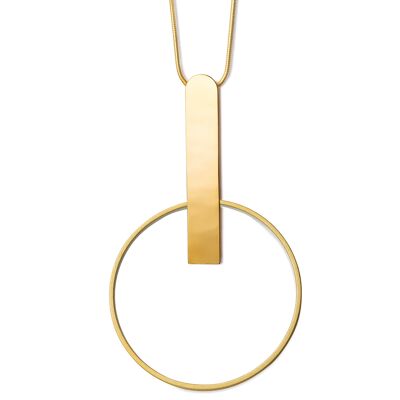 Long "J" necklace - GOLDEN