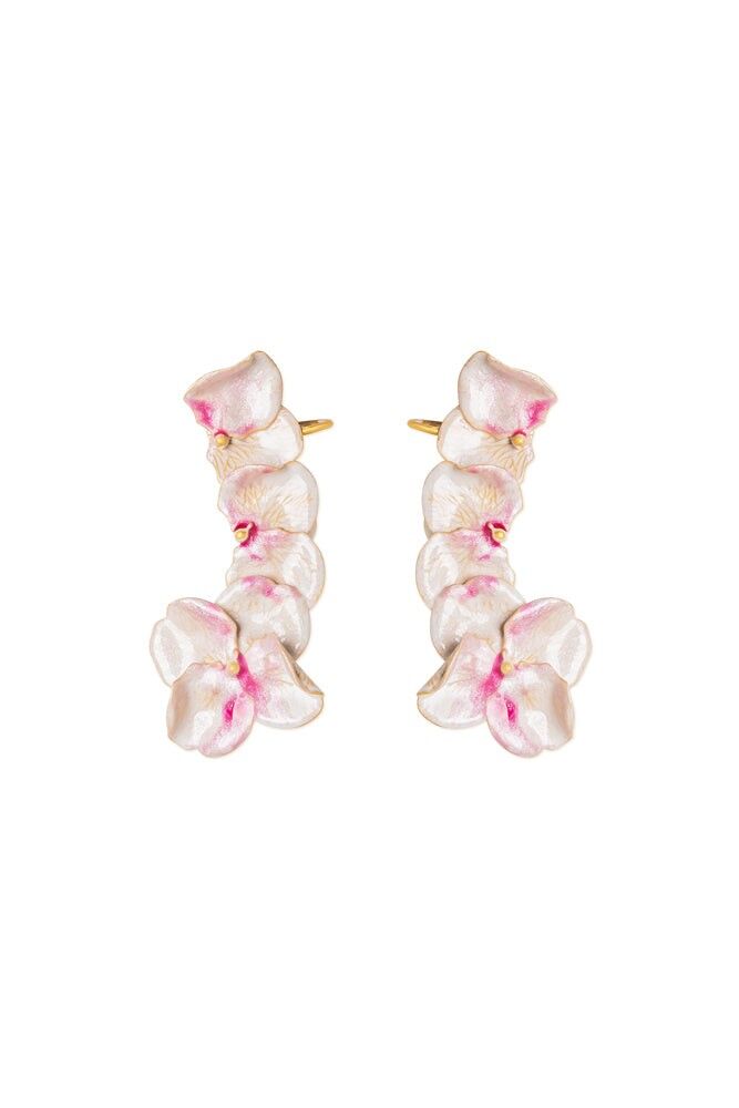 Orecchino fiore Climbing Havana - 1UD Madreperla/malva