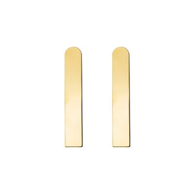 "J" foil earring - Matte gold