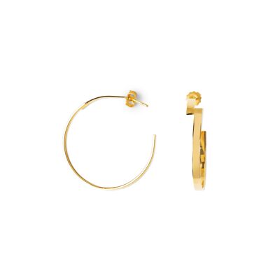 "M" Hoop Earrings - BRIGHT