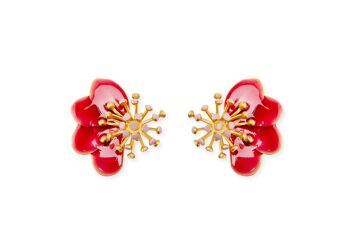 BOUCLES D'OREILLES ELLIPSIS - S - Grenat 1