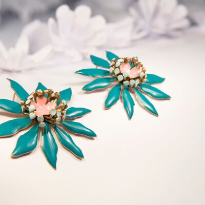 Boucles d'Oreilles Jardin - Vert