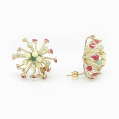 Dahlia Earrings - Raspberry
