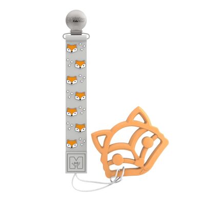 Silicone Teether and Clip - Fox