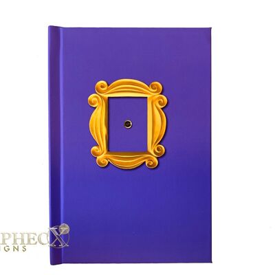 Friends door frame peephole inspired hardcover notebook