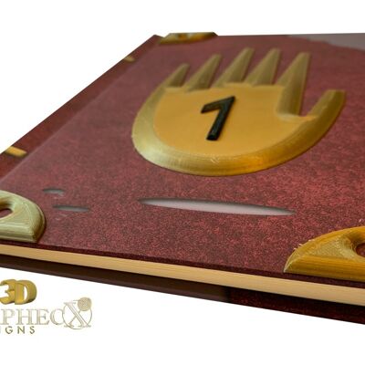 3D Gravity Falls inspired Journal 1 cosplay hardcover notebook