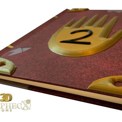 3D Gravity Falls inspired Journal 2 cosplay hardcover notebook