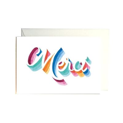 Gradient thank you card