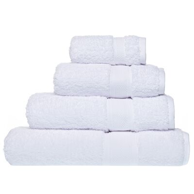 Coton égyptien, ultra doux, qualité hôtelière balle de 4 serviettes blanches - pas de message ruban