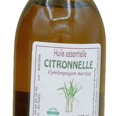 Citronnelle 125ml Huile essentielle