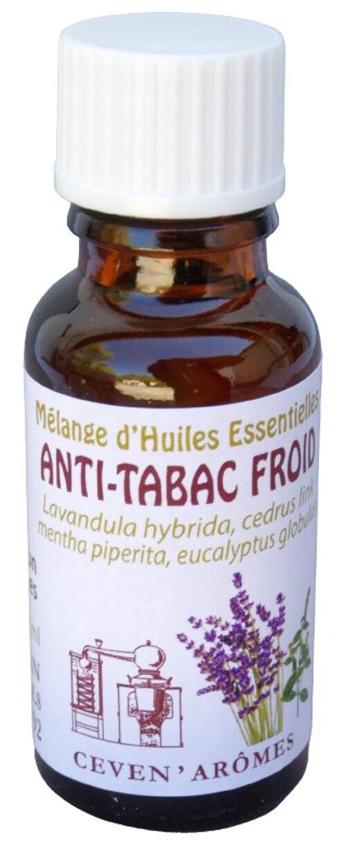 Mélange d'huiles essentielles HEBBD Anti-Tabac froid 20ml