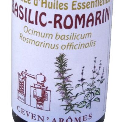 Mélange d'huiles essentielles Basilic-Romarin 20ml