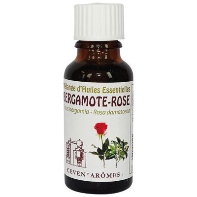 Mezcla de aceites esenciales de bergamota y rosa 20ml