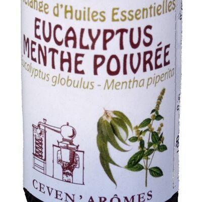 Mélange d'huiles essentielles Eucalyptus-Menthe poivrée 20ml