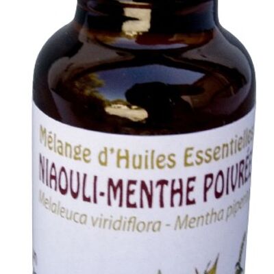 Mélange d'huiles essentielles Niaouli-Menthe poivrée 20ml