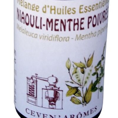 Mélange d'huiles essentielles Niaouli-Menthe poivrée 20ml