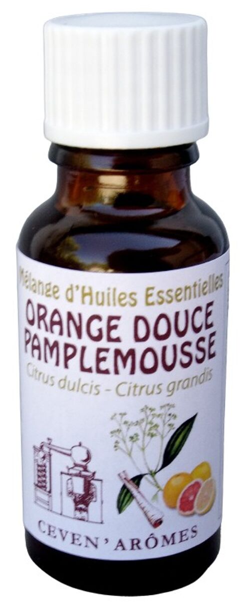 Mélange d'huiles essentielles Orange-Pamplemousse 20ml