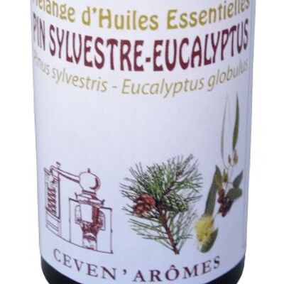 Mélange d'huiles essentielles Pin-Eucalyptus 20ml