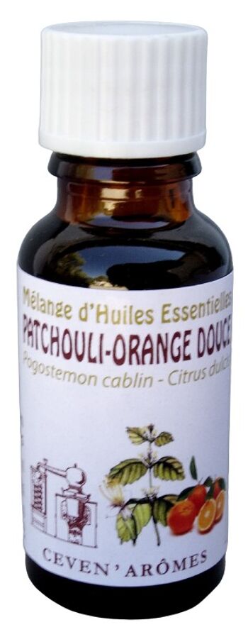 Mélange d'huiles essentielles Patchouli-Orange 20ml