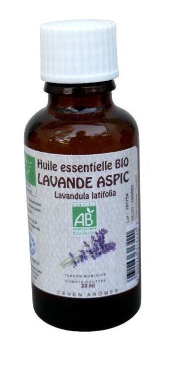 Lavande Aspic 30ml Huile essentielle bio