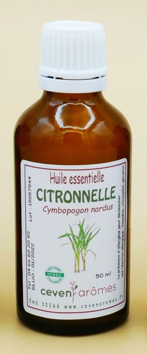 Citronnelle 50ml Huile essentielle