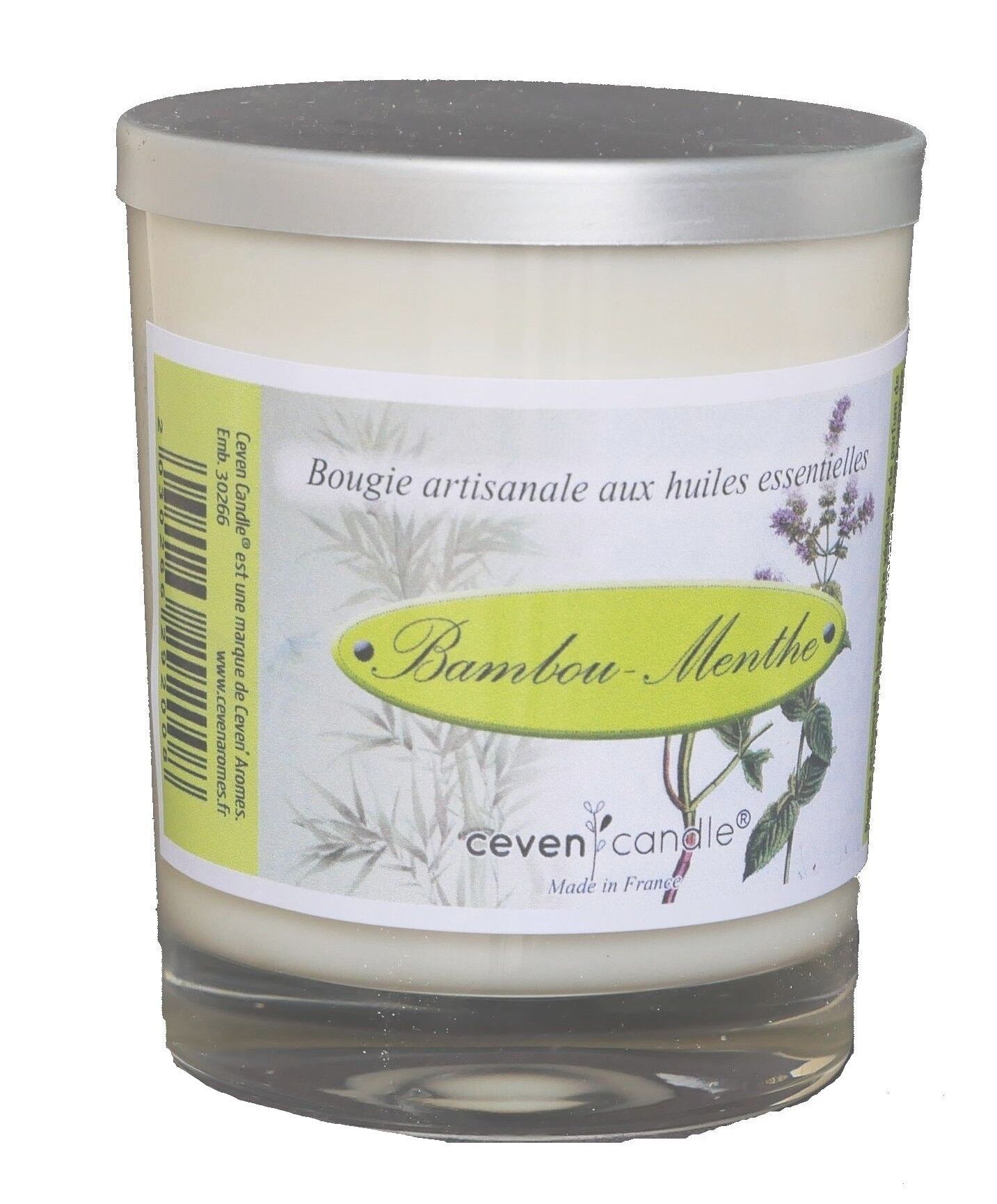 Bastelkerze aus Bambus und Minze