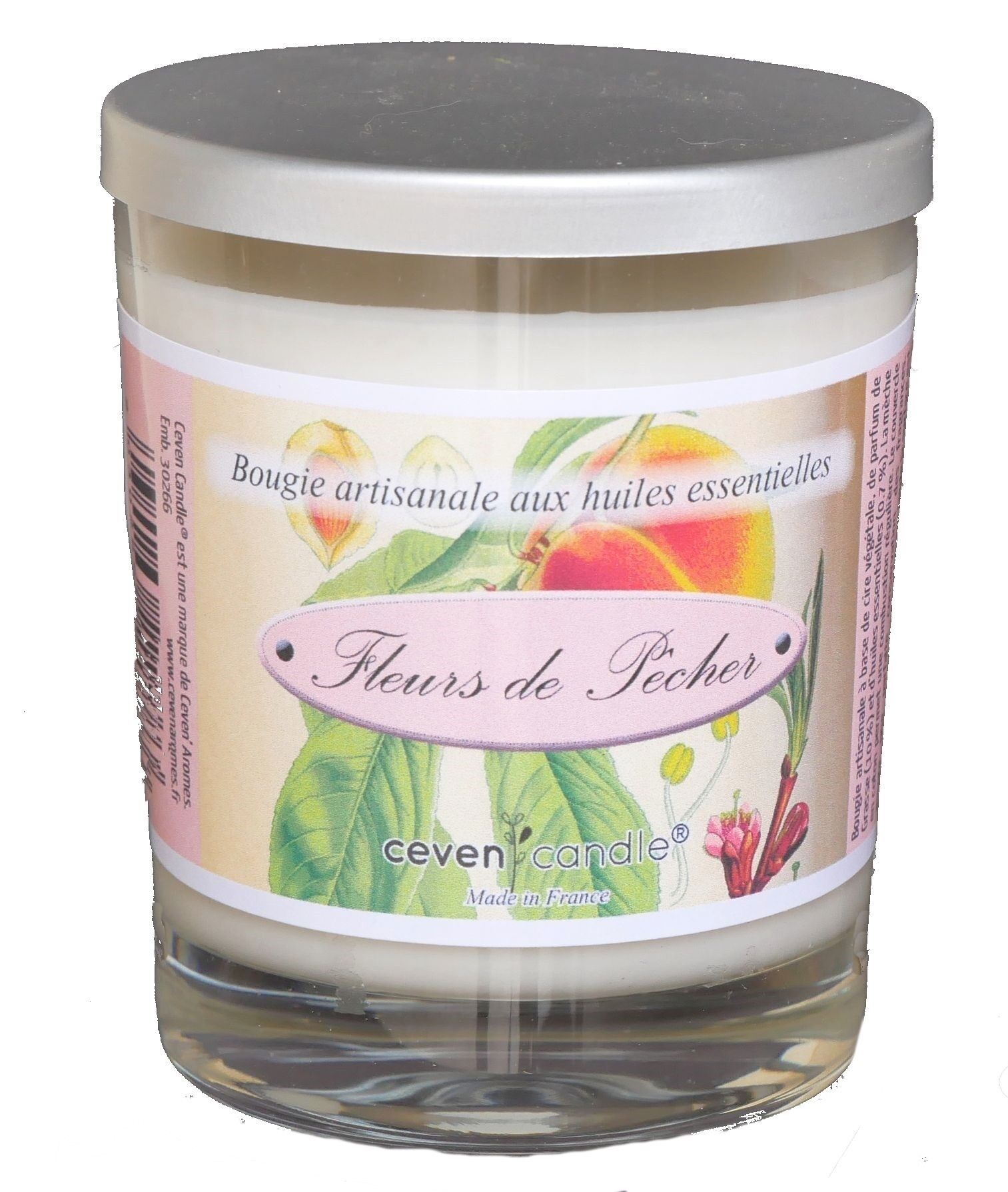 Pfirsichblüte handgefertigte Kerze