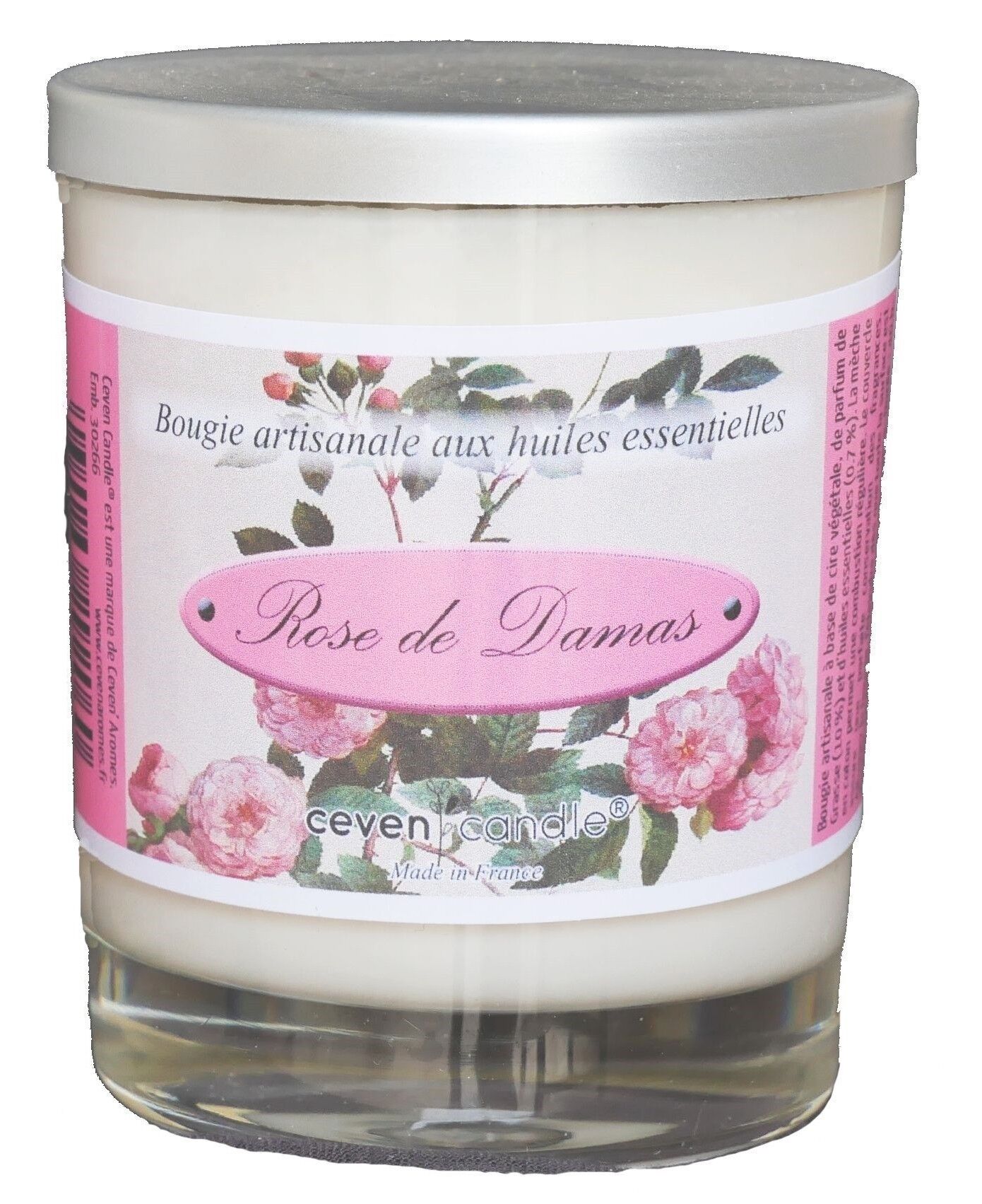 Vela Artesanal Rosa Damasco