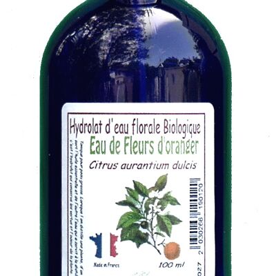 Botella de 100 ml de agua floral de azahar BIO