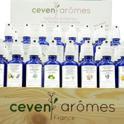Pack of 54 home fragrance sprays 50 ml - Blue glass
