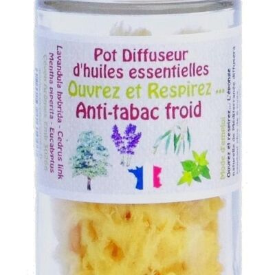 Anti-Tabac Pot éponge diffuseur d'huile essentielle