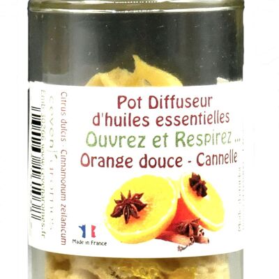 Orange-Cannelle Pot Eponge diffuseur d'huile essentielle