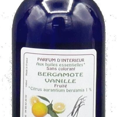 Fragancia de hogar Spray 100 ml con aceites esenciales de Vainilla Bergamota
