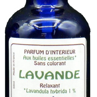 Home fragrance Spray 50 ml - LAVENDER blue glass