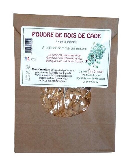 Poudre de Cade-Thym - Sachet de 30g