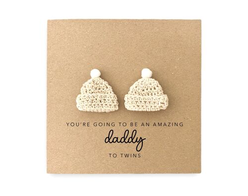 New Twin Baby Card, New Dad Card, Amazing Daddy to Twins, New Parent To Twins, Mummy To Be Card, Pregnancy Card, Baby Shower Card (SKU: NB085B)
