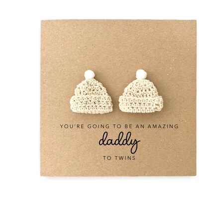 New Twin Baby Card, New Dad Card, Amazing Daddy to Twins, New Parent To Twins, Mummy To Be Card, Pregnancy Card, Baby Shower Card (SKU: NB085B)